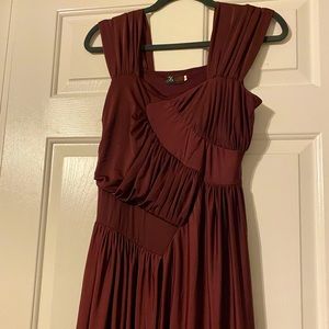 Elegant burgundy dress